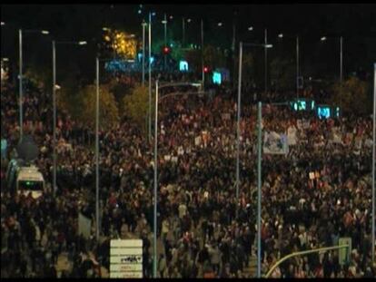 Una noche de marchas e incidentes