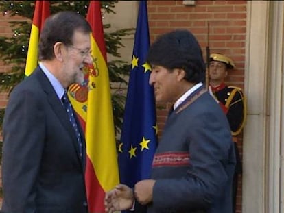 Evo Morales llega a Madrid, visita a Rajoy, va al cine y se marcha a Barcelona