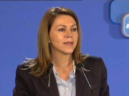Cospedal al partido: “En el PP, quien la hace la paga y cada uno aguanta su vela”
