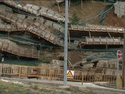 Una pasarela de un millón, 1,5 kilómetros y un año de vida se cae en Benavente