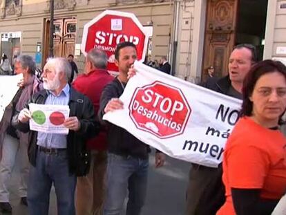 Afectados por la hipoteca pedirán mañana la anulación de sus desahucios