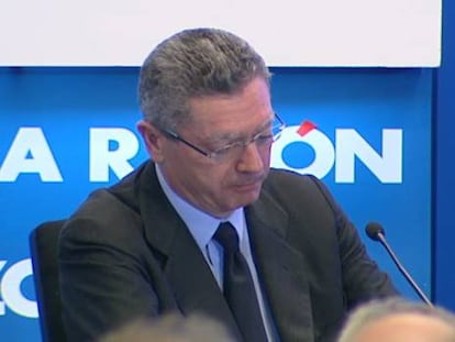Gallardón reformará la ley del aborto pero no el matrimonio homosexual