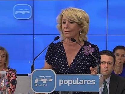 Aguirre exige a Rajoy que se adelante a la justicia y depure responsabilidades