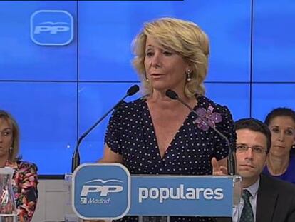 Aguirre exige a Rajoy que se adelante a la justicia y depure responsabilidades