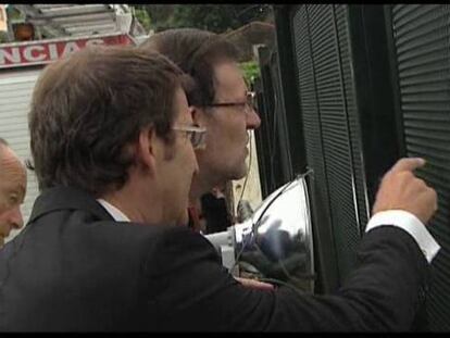 Rajoy visita el lugar de la tragedia