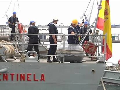 La patrullera española ‘Centinela’ abandona a la flotilla británica