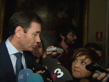 Tomás Gómez, en declaraciones a la prensa este martes.