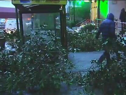 Los destrozos del temporal en Vigo