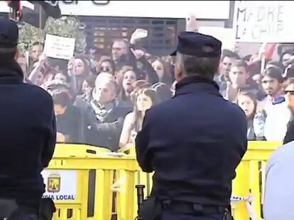 Cuatro detenidos y dos heridos en la visita de Wert a Tenerife