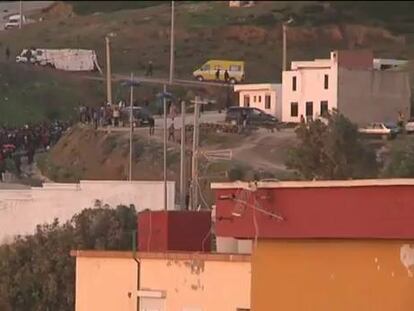 Ceuta registra el mayor intento de salto de sin papeles esta madrugada