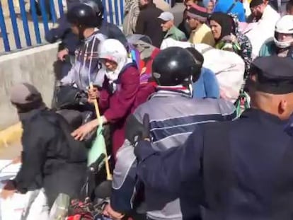 Marruecos cierra la frontera de Melilla ante un salto masivo de inmigrantes