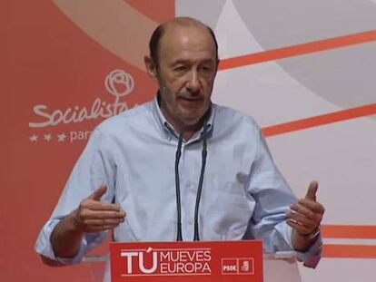 Rubalcaba pide Santamaría que le diga a Rajoy que quite a Cañete