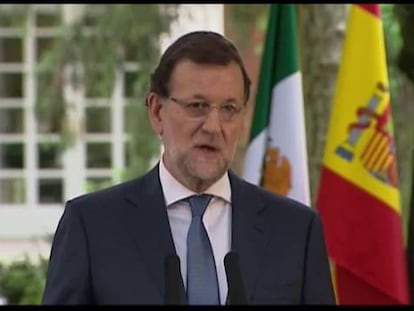 Mariano Rajoy, en la rueda de prensa con el presidente Peña Nieto.