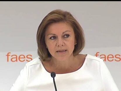 Cospedal: “Es misión del Rey velar por la unidad de España”