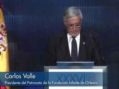 Elogios a José Antonio en la intervención de Carlos Valle en la gala de entrega de los premios Ejército del Aire.