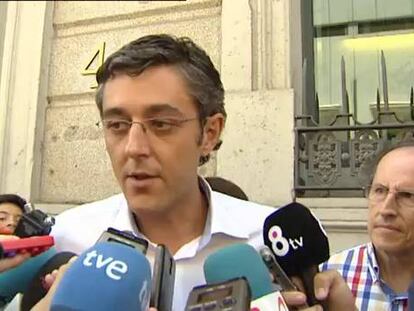 Madina después de su encuentro con Pedro Sánchez.