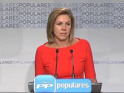 Cospedal no ve necesario cambiar la Constitución para reducir los aforados