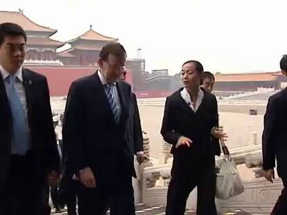 Rajoy, en su visita a la Ciudad Prohibida de Pekín.