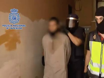 Imágenes de la detención del líder de la célula islamista.