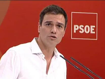 Pedro Sánchez, durante su intervención en el acto del PSOE en Cuenca.