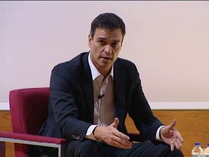 Pedro Sánchez, durante su intervención.