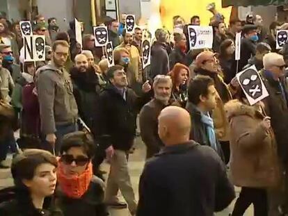 Miles de personas protestan contra la ‘Ley Mordaza’ en Barcelona y Madrid