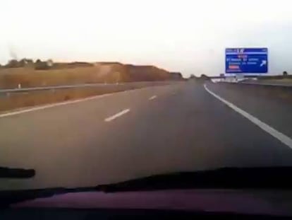 El vídeo que se grabó el conductor del vehículo.