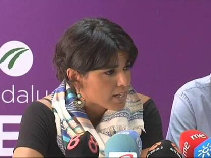 Teresa Rodríguez denuncia los posibles acuerdos entre PSOE y PP.
