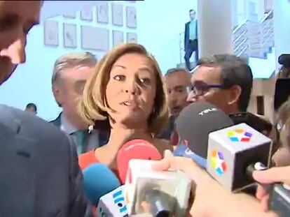 Cospedal: “Hay que dejar de llorar y de quejarse de las teles”
