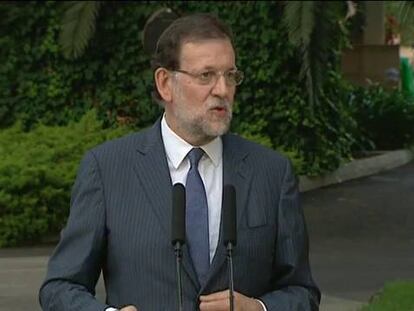 El presidente del Gobierno, Mariano Rajoy, este viernes en Marivent.