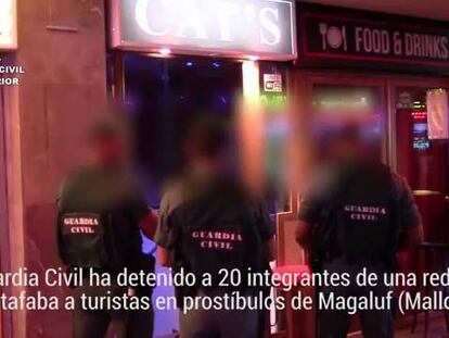 Imágenes de la operación de la Guardia Civil en Magaluf.