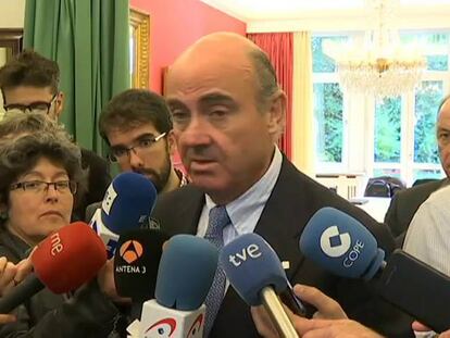 Guindos: “Los mercados creen que la independencia catalana es indeseable”