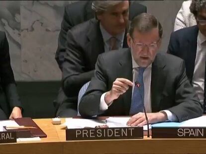 El presidente del Gobierno, Mariano Rajoy, en la ONU.