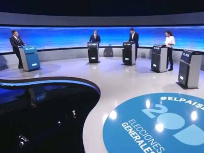 Minuto de oro de los tres candidatos.