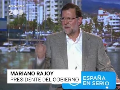 El presidente del Gobierno, Mariano Rajoy, este lunes.