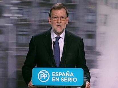 El presidente del Gobierno, Mariano Rajoy, este lunes.