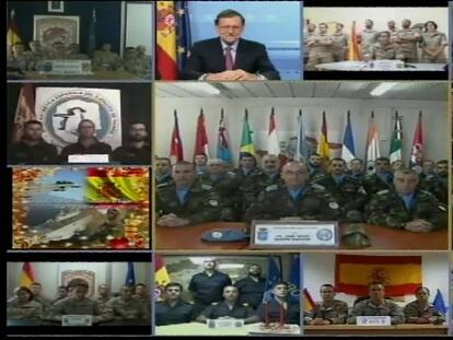Rajoy a las tropas: “Las misiones no acaban hasta que volvéis sanos”