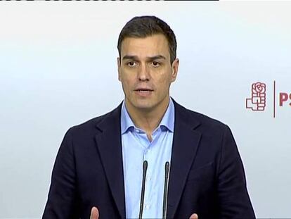 Sánchez: “Compartimos con Podemos y Ciudadanos la ruta del cambio”