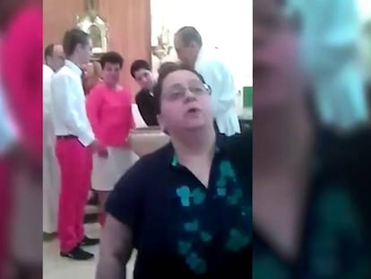 Video: One of the mothers addresses churchgoers.