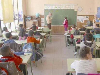Alumnos de 3º de primaria del colegio Cervantes de Madrid.