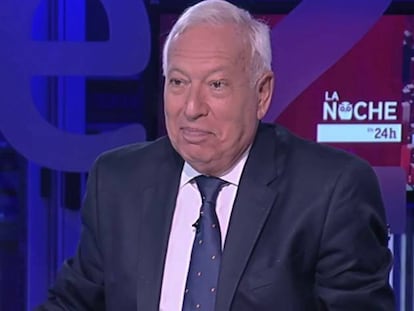 José Manuel García-Margallo, durante la entrevista en 'La noche en 24h'.