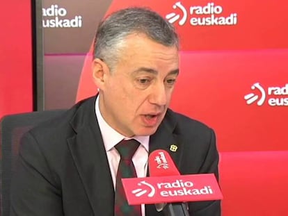 El lehendakari Íñigo Urkulllu, este viernes en una entrevista en Radio Euskadi.