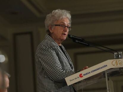 Foto: Soledad Gallego-Díaz, este lunes en el Foro de Nueva Economía.