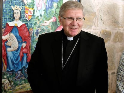 Foto: Juan Antonio Menéndez, obispo de Astorga, en septiembre.