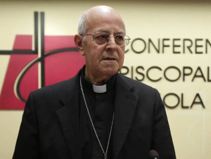 El presidente de la Conferencia Episcopal Española, Ricardo Blázquez, este miércoles. En vídeo, las declaraciones de Blázquez.