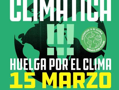 Imagen de 'Juventud por el clima', el colectivo de jóvenes que convoca la huelga de este 15 de marzo en España. En vídeo, huelga mundial contra el cambio climático.