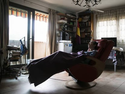 María José Carrasco, en su casa en octubre pasado.