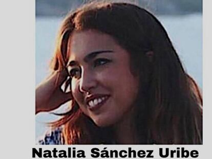 Natalia Sánchez Uribe, estudiante de 22 años desaparecida en París (Francia).