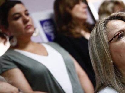 La presidenta de la Federación Mujeres Progresistas, Yolanda Besteiro, en la presentación del manifiesto de la 'Emergencia feminista'. En vídeo, por qué hay que llamar violencia machista a la violencia machista.