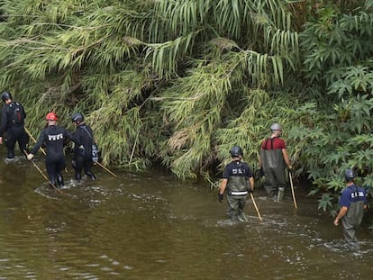 Cuerpos de seguridad buscan al bebé arrojado al Besòs. En vídeo, hallado el cuerpo del bebé en un cañaveral del río Besós.